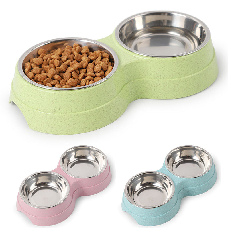 Double Pet Bowl 2-in-1 Medium Sized Bowls